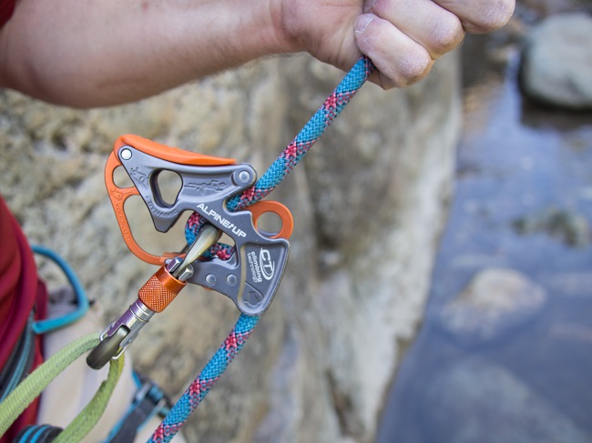 Rappel Device and Locking Carabiner