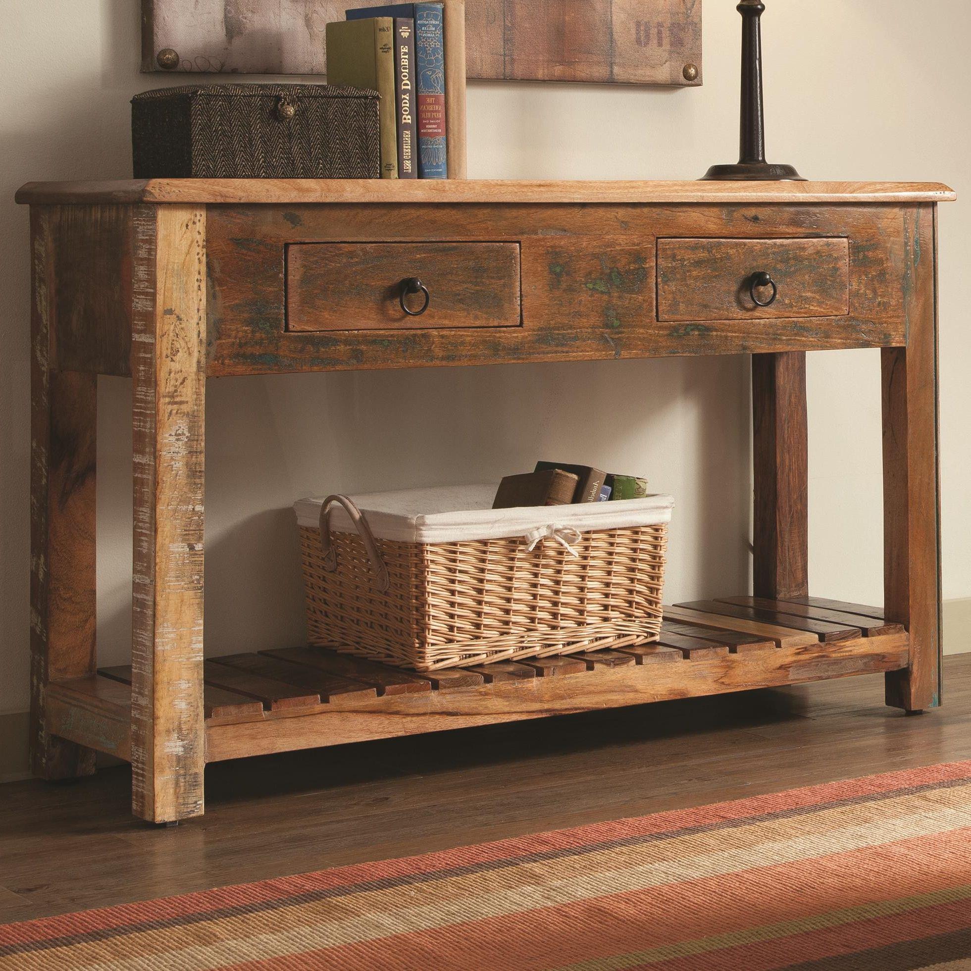 Rustic Wood Console Table
