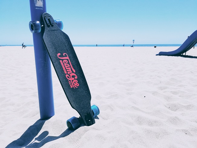 eboard on beach