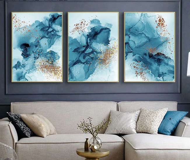 Abstract blue posters