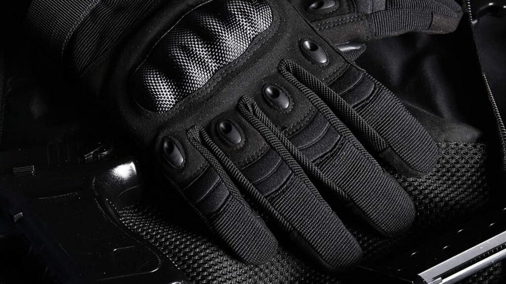 police black tactical gloves