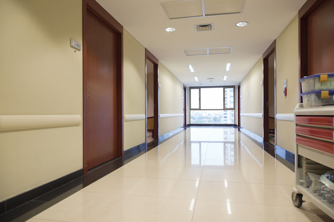 hospital floor in the hall