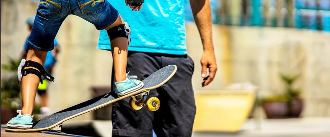 learning skateboarding