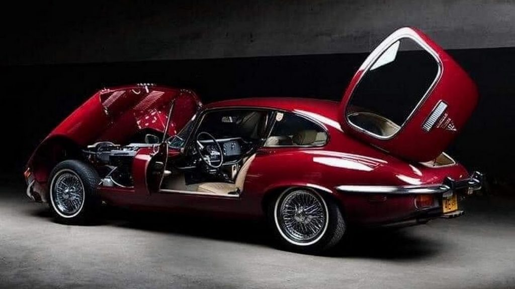Red Jaguar scale model