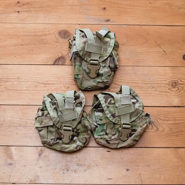 Army pouches on the floor 