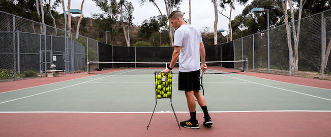 practical tennis ball basket