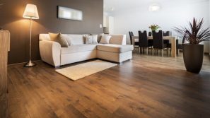 wooden flooring in the living room