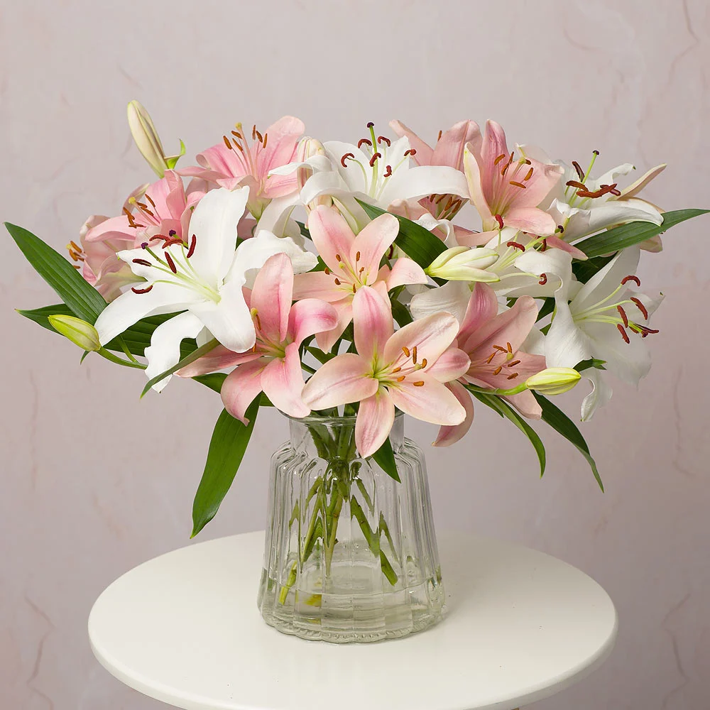 lilies in a vase