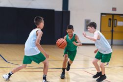 kids playing basketball