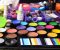 body paint supplies on a table