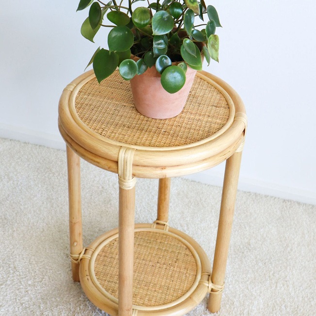 HAVANA ROUND RATTAN SIDE TABLE