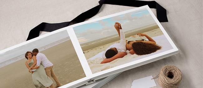 layflat photo book as a wedding gift