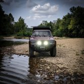 truck with an off road lights