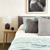 Juno Bedhead with Slipcover King Single Size Grey