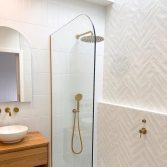 A bathroom shower