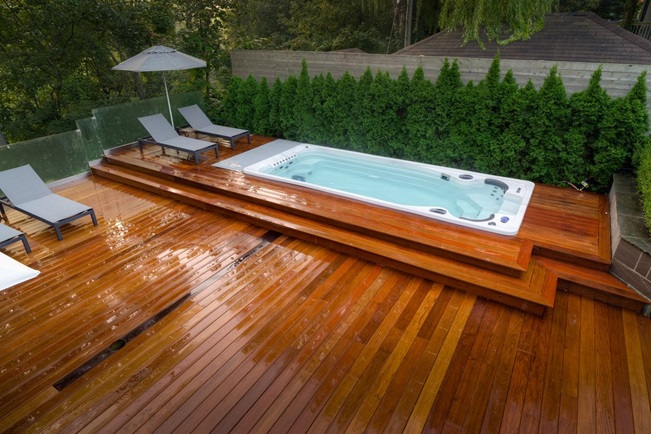 two-person outdoor hot tub