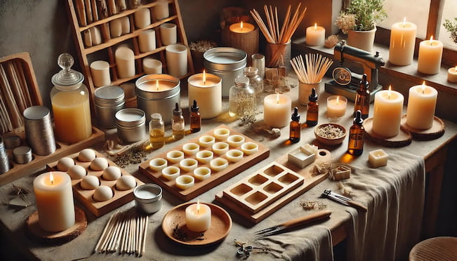 candle-making-workspace