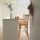 Cross Back Counter Stool Natural