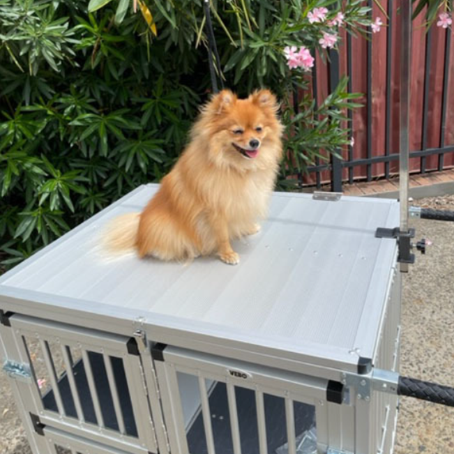 VEBO Deluxe 1 Berth Full Aluminium Dog Show Trolley [Size: Small]