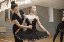 girl wearing dance costume